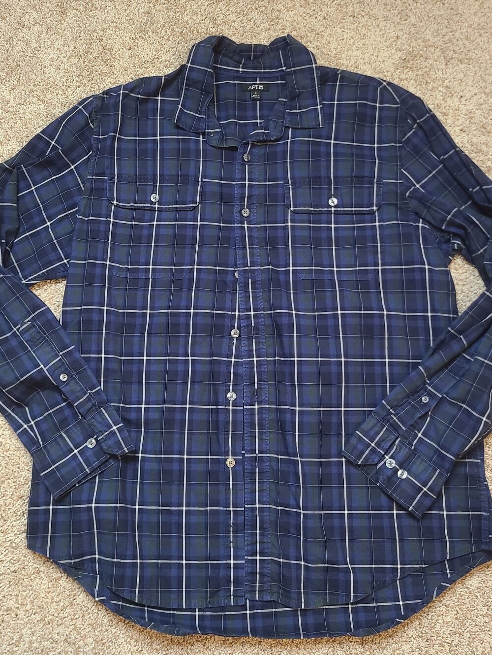Apt 9 Mens Plaid Button Down Shirt
